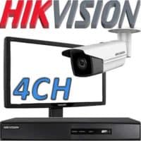 Nvr ל 4 מצלמות אבטחה Hikvision