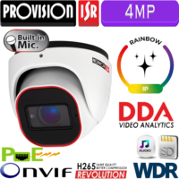 מצלמת כיפה 4MP עדשה 3.6 מ"מ מצלמת בצבע בחושך מיקרופון מובנה WDR אנליטיקה DDA תמיכה כרטיס זיכרון