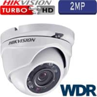 מצלמת אבטחה כיפה אינפרה 2MP טורבו Hikvision עדשה 2.8 מ”מ טווח הארה 20  מטר כולל WDR מלא דגם DS-2CE56D7T-ITM