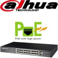 סוויץ PoE ל 24 ערוצים 10/100 סה"כ 250W כ24 ערוצי הורדה בנוסף קיימים עוד 2 ערוצי Uplink במהירות 1000Mbps דגם: PFS4026-24P-370