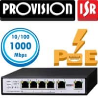 סוויץ 4 ערוצים 10/100/1000 PoE סה”כ 60W הערוצים משמשים גם כ-Down-link/Up-link בנוסף קיימים עוד 2 ערוצי Up-link במהירות 1000Mbps
