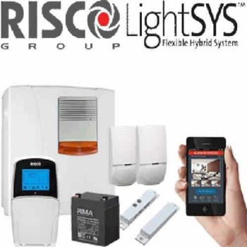 מערכת אזעקה LightSYS 2 + לוח מקשים + אפליקציה + מגנט לדלת + 2 גלאי נפח + סוללה + וסירנה